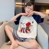 Boys Cotton Short Sleeve Pajama Set Cartoon Print Sleepwear Kids 8 Years Lightweight Home Wear