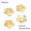 DIY Bracelet Necklace Making Supplies 14/18K Gold Plated Brass Beads Caps Flower End Caps For Beading Jewelry Making Accessories