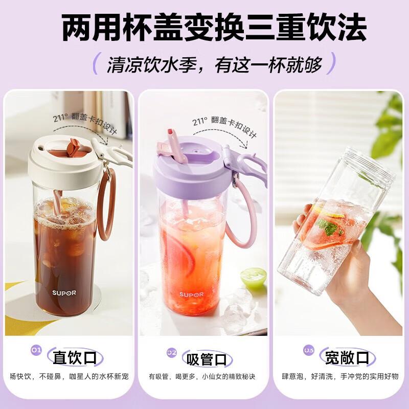 SUPOR Portable Sports Straw Water Bottle