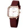 Women's Watch Leather Strap Simple Antique Square Analog Waterproof Leather Belt Casual Business Fashion Watch Women's Accessories - Birthday
