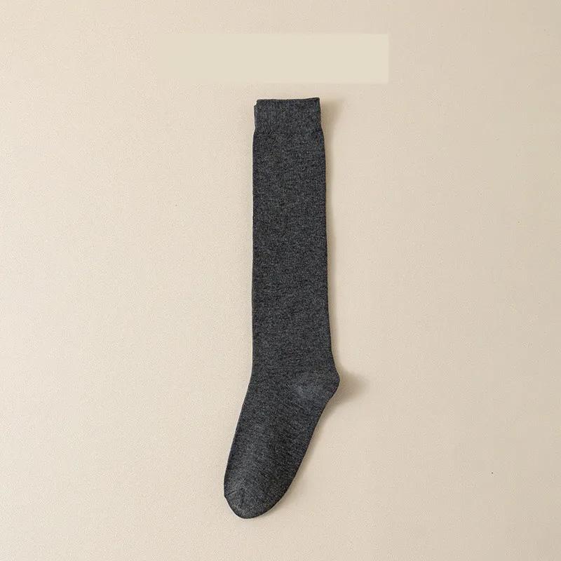 1 Pair Loose Socks Solid Color Women Retro Tube Socks Japanese Style Long Socks Autumn Winter