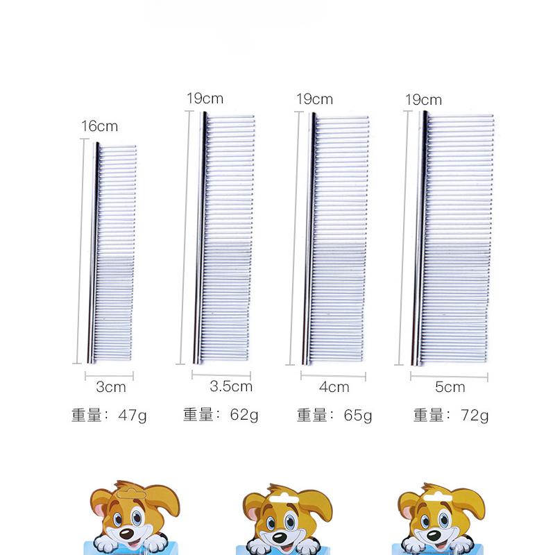 Pet Dematting Comb Stainless Steel Pet Grooming Comb for Dogs and Cats Gently Removes Loose Undercoat Flea Comb Pet Products