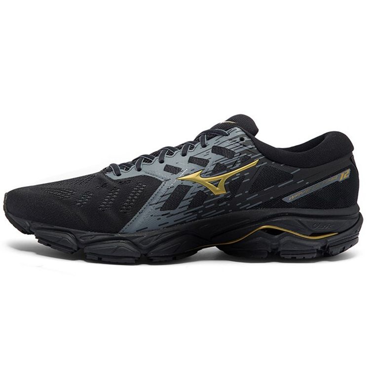 Mizuno Wave Ultima 12 Мужские Низкие Черно-Золотые Беговые Кроссовки Амортизирующие и Износостойкие J1GC211850 43