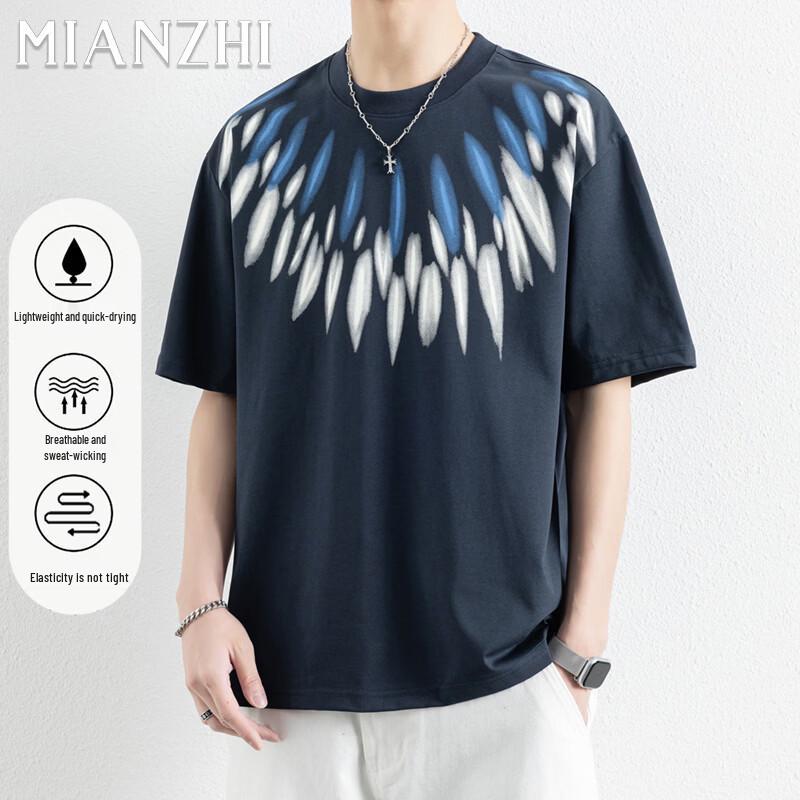 

Men s Indian Feather Print Short Sleeve T-Shirt XL