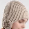 Cold Weather Protection Knitted Hat Windproof Earmuffs Winter Pullover Hat