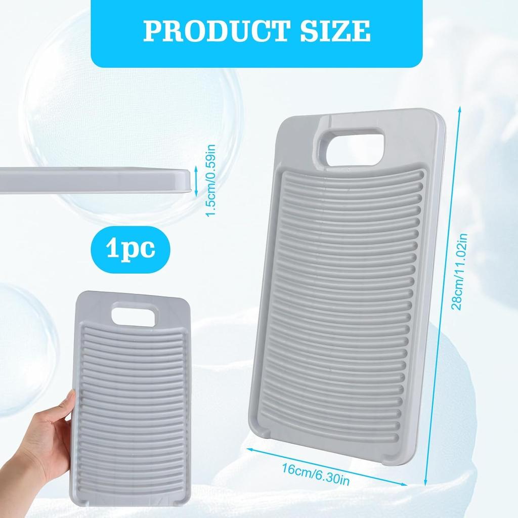1PCS Gray Washboard,Non-Slip Laundry Washing Board,Washboard for Hand Washing Clothes,Suitable for Washing Clothes,Ideal for Homeowners,Campers and