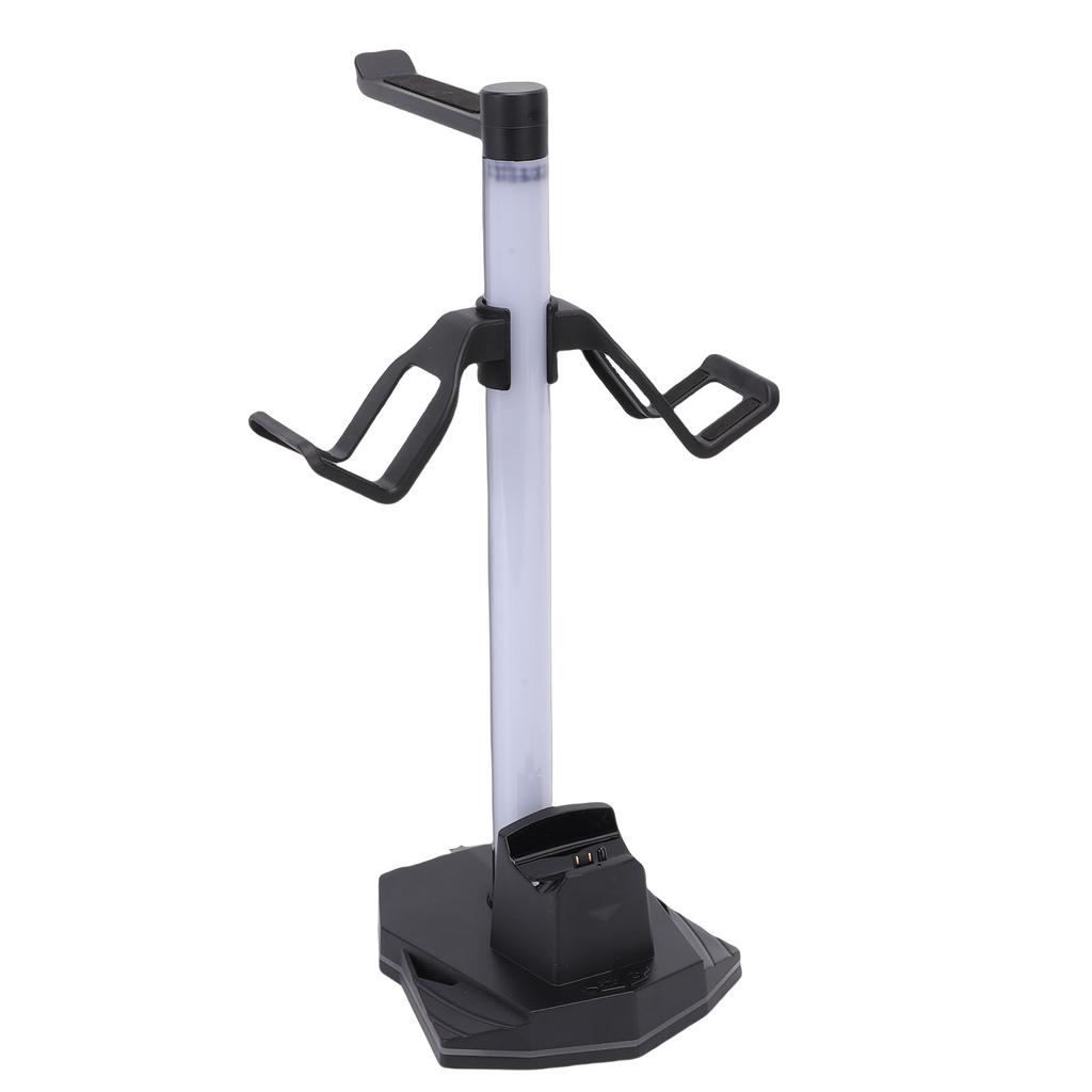 3 in 1 Gaming Controller Charging Stand RGB Headphone Stand with Dual USB Ports 1xUSB C 4 Lighting Modes