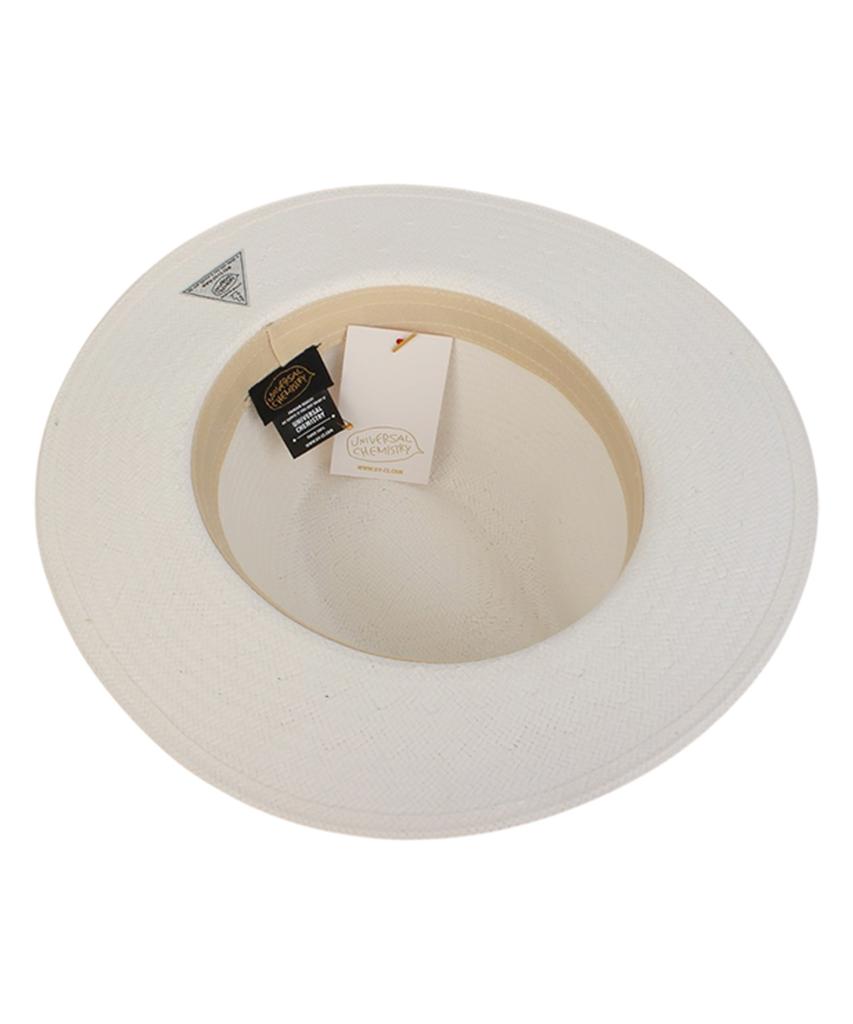 Yunibeosyeolkemiseuteuli Stripe Line Basic White Fedora Summer Fedora