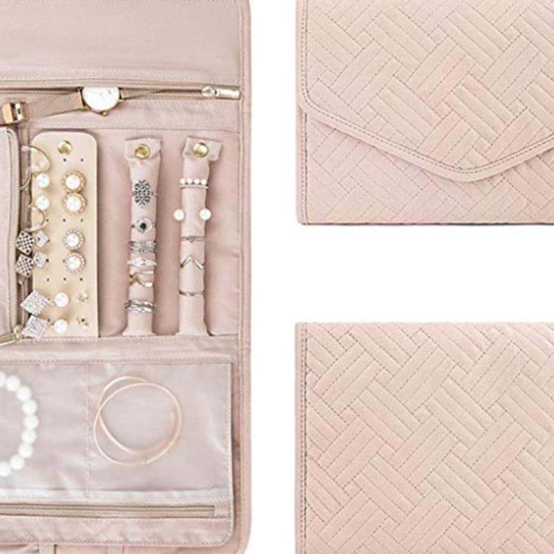 Compact Foldable Jewelry Bag for Studs, Necklaces, Rings - Minimalist, Portable, Versatile Storage Solution
