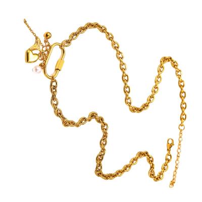 Stylish Fashion Collarbone Chain With Decorative Charm Label Sturdy Metal All Day Comfort Jewelry Accessory