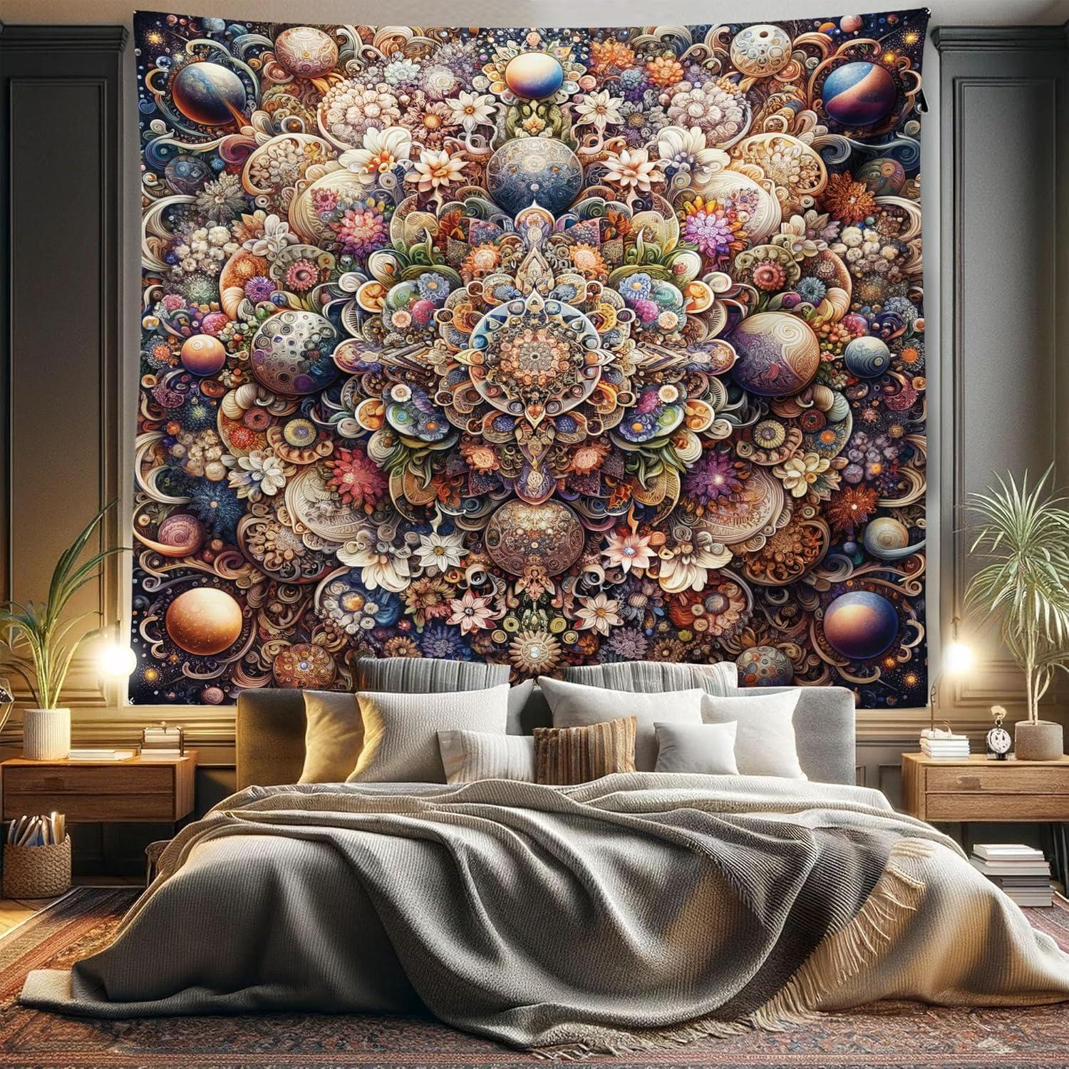 

Oriental king size mandala tapestry 75x100 чорний