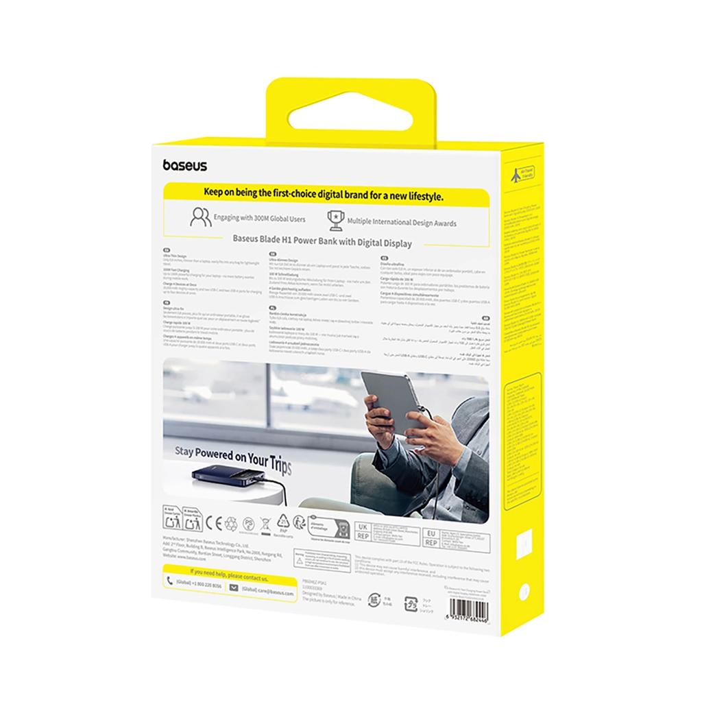 Powerbank Baseus Blade H1 20000Mah 100W Z Wyświetlaczem - Czarny