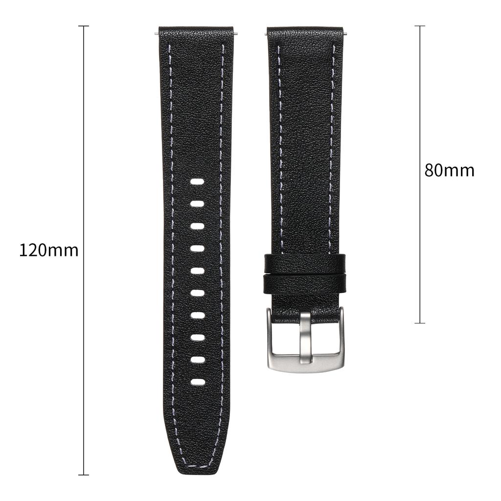 For Huawei Watch GT 5 46mm Watch Band 22mm Adjustable Genuine Cow Leather Strap