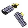 PD 140W Charger Connector 3 in 1 40Gbps Type-C Magnetic Adapter 8K 120Hz Fast Charging Converter Titanium Alloy for Mobile Phone