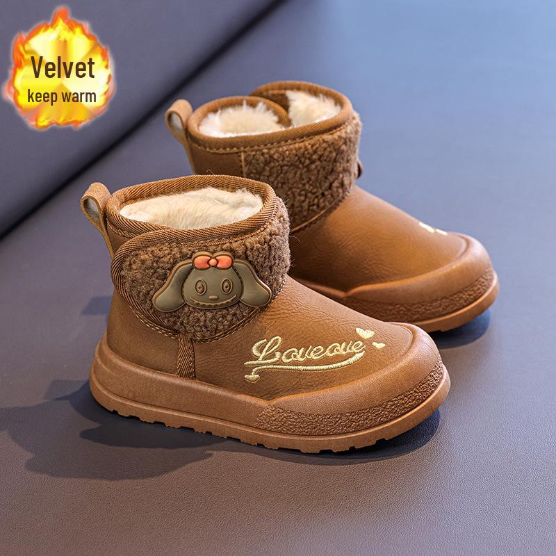 

Children s Winter Waterproof Ankle Boots: Velvet-Lined, Non-slip Soft Sole, Available in Girls Plus and Boys Sizes (S, M, L). Size 29 (Inner Length 18.8 cm) жовтий
