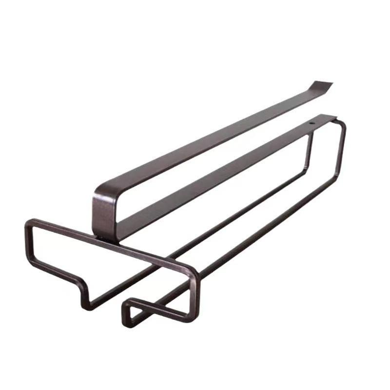 New Type of Metal Hanging Rack for Red Wine Glasses Without Perforation, Metal Hanging Goblets, Cabinet Storage Rack and Shelf