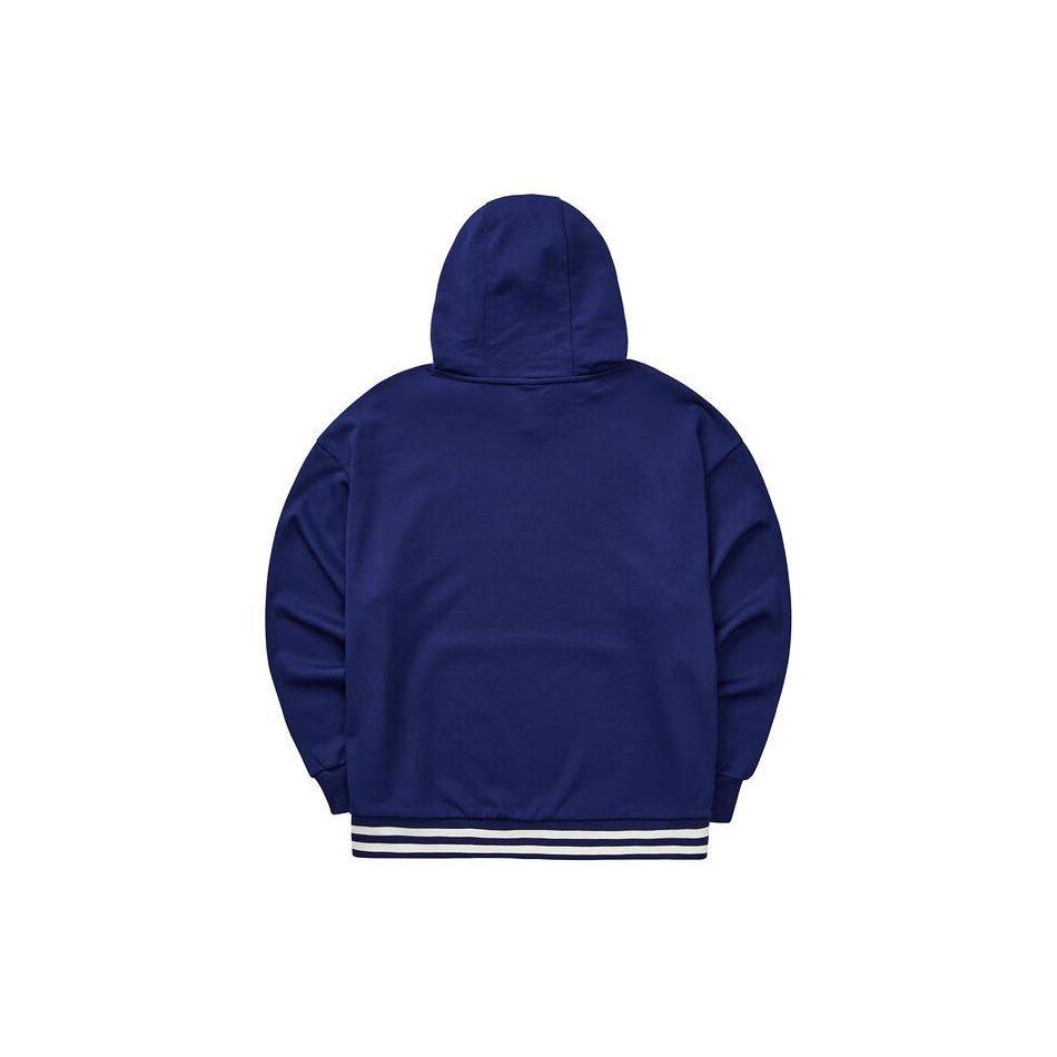 Skechers Colorful Casual Series Letter Print Hooded Knit Pullover Sweatshirt Unisex sweatshirt Ocean-Cave-Blue L124U028-02V3