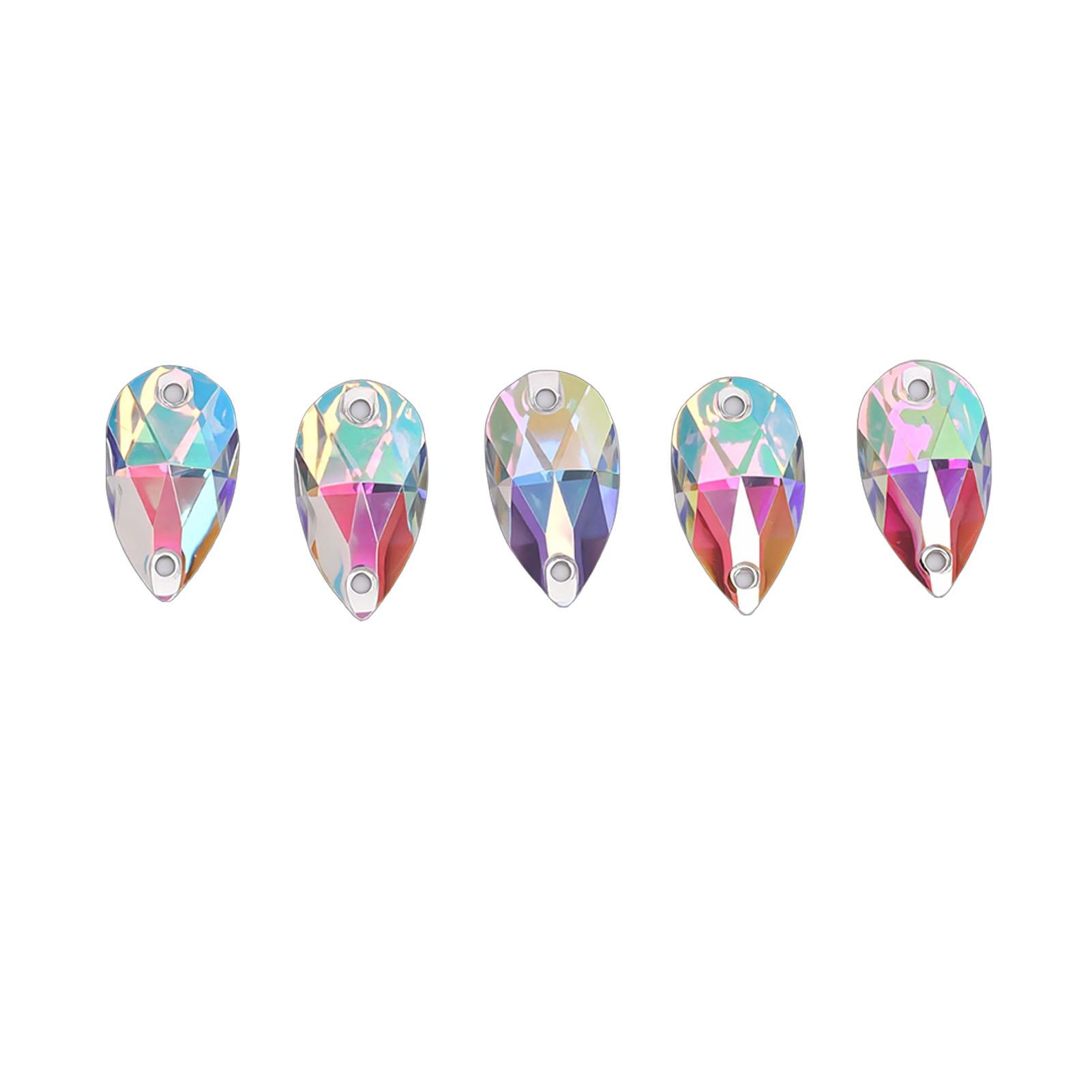 

400PCS Flat Back Rhinestones Drop Shape Resin Sewing s for Clothing Garments Crafts 10.5x18mm
