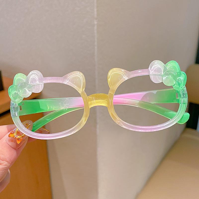 

Дитячі силіконові мультяшні котячі оправи для окулярів - Без лінз, сонцезахисні окуляри та іграшки-аксесуари для хлопчиків та дівчаток