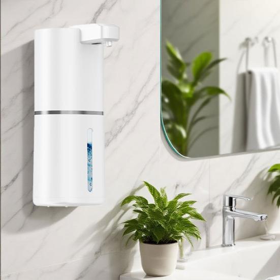 Yousheng Automatic Soap Dispenser Bathroom Touchless Hand Soap Dispenser Wall Mounted IPX5 Waterproof USB Rechargeable Foaming Soap Dispenser with