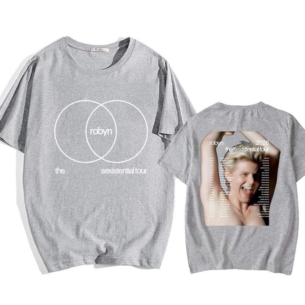 Robyn The Sexistential Tour 2026 T-shirt Summer Short Sleeve Cotton Male Tshirts O-neck Fashion Loose Men//Women Tee Print Merch