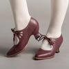 New Hollow Out High Heels Lace Up Plus Size Women's Casual Shoes
