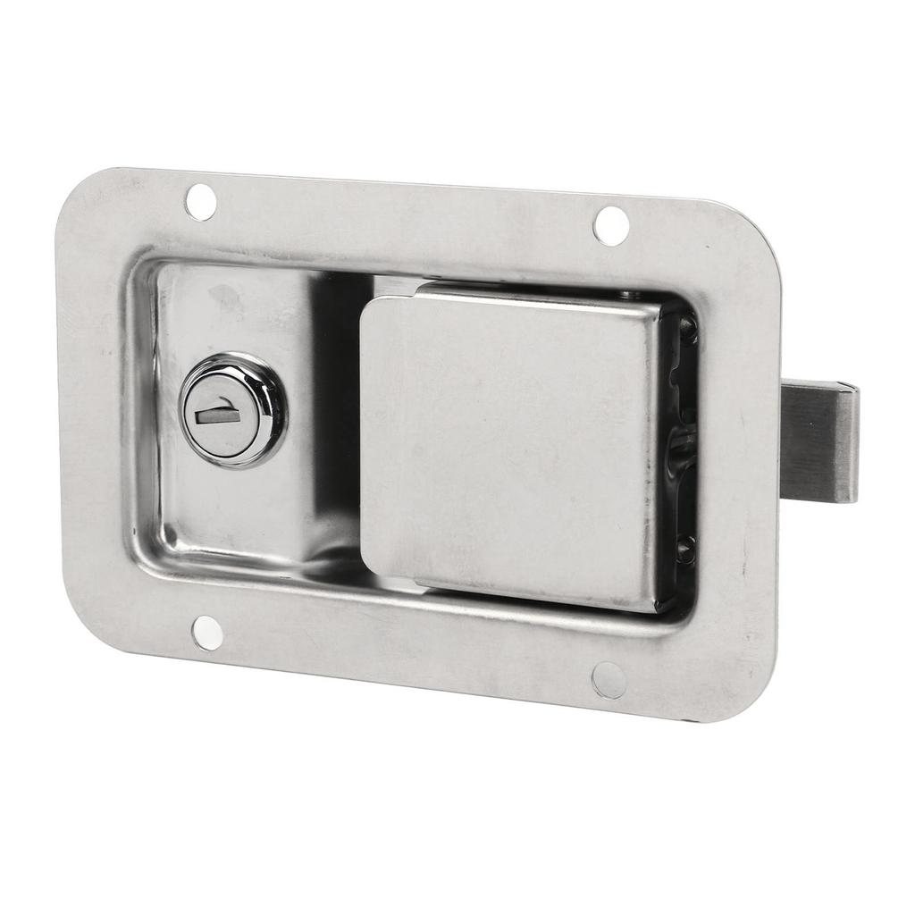 RV Handle Latch Paddle 140x90mm 304 Stainless Steel Entry Door Lock Handle Knob Deadbolt Paddle for 