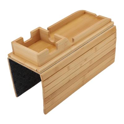 Sofa Arm Tray Wood Double Use Removable Foldable Couch Armrest Table for Drinks Snacks