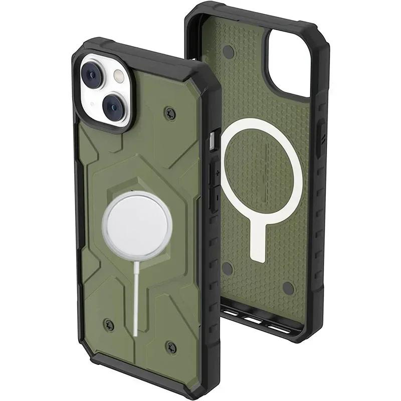 

Чохол Urban Armorg Pathfinder MagSafe для Apple iPhone 16 Pro Max Plus 15 14 13 12 Ori Ударостійкий міцний чохол із бездротовою зарядкою For iPhone 16 Plus зелений