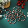 Pulseira de Natal Presente, Papai Noel Cerâmica Macia Pulseira de Contas com Natal Ajustável Feliz Natal Pulseira de Desejos para Mulheres