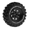 Buerjia Metal 1.9" Beadlock Wheels and Tires for 1:10 RC Crawler Cars, Replacement for Axial 10 90046 4 Redcat GEN8, Black