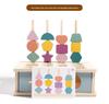 Multifunctional Baby Geometric Shape Sorter: Early Education Toy with Multi-Hole Design & Bead Stringing