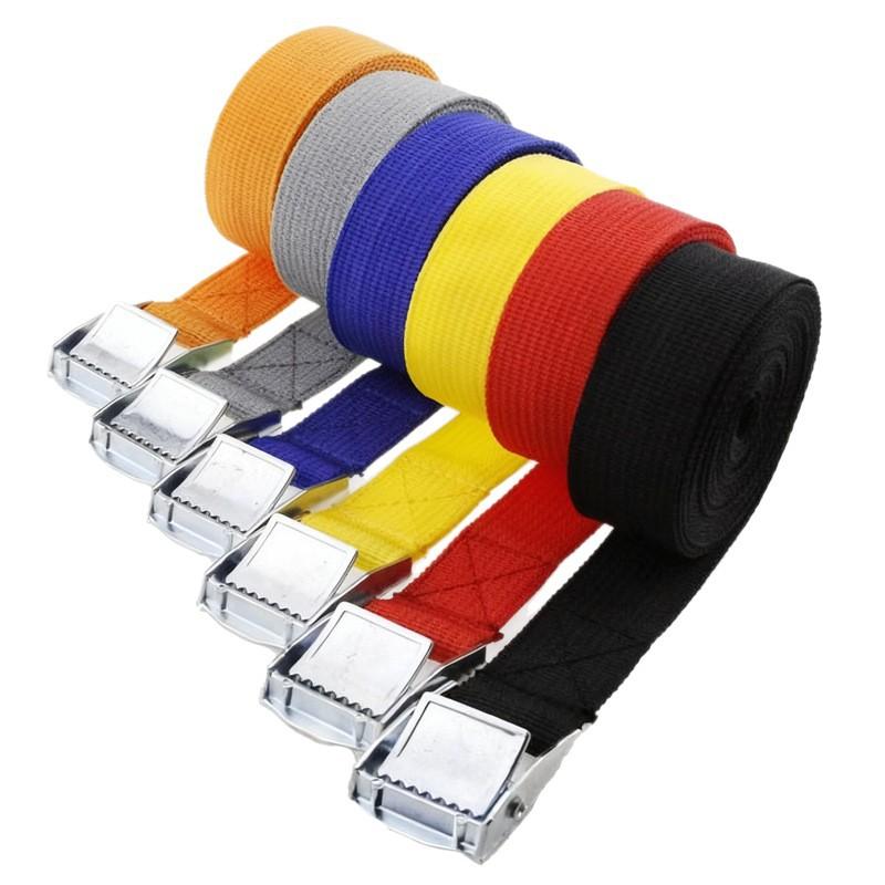 3/4m Zinc Alloy Ratchet Tie Down Strap Car Roof Rack Cargo Lashing Belt Vehicle Load Binding Rope with Buckle