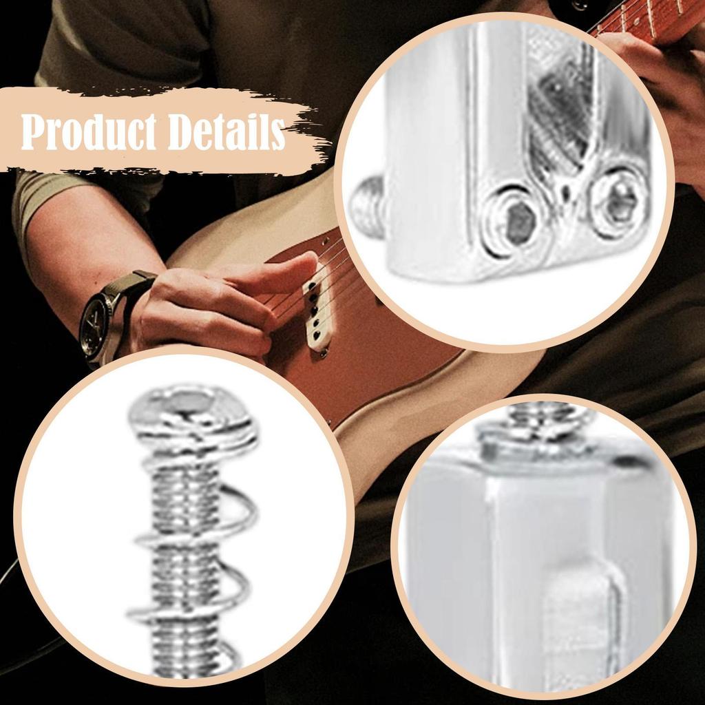 6 Pieces Guitar Bridge Saddles Professional Replace Hardware Portable Components Structural