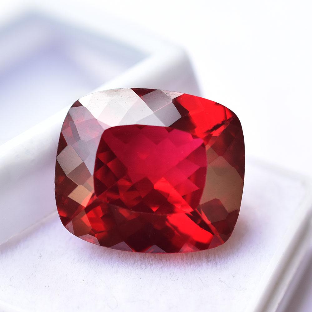 NATURAL Red Ruby 22 Ct Cushion Shape CERTIFIED Loose Gemstone For Jewelry Making