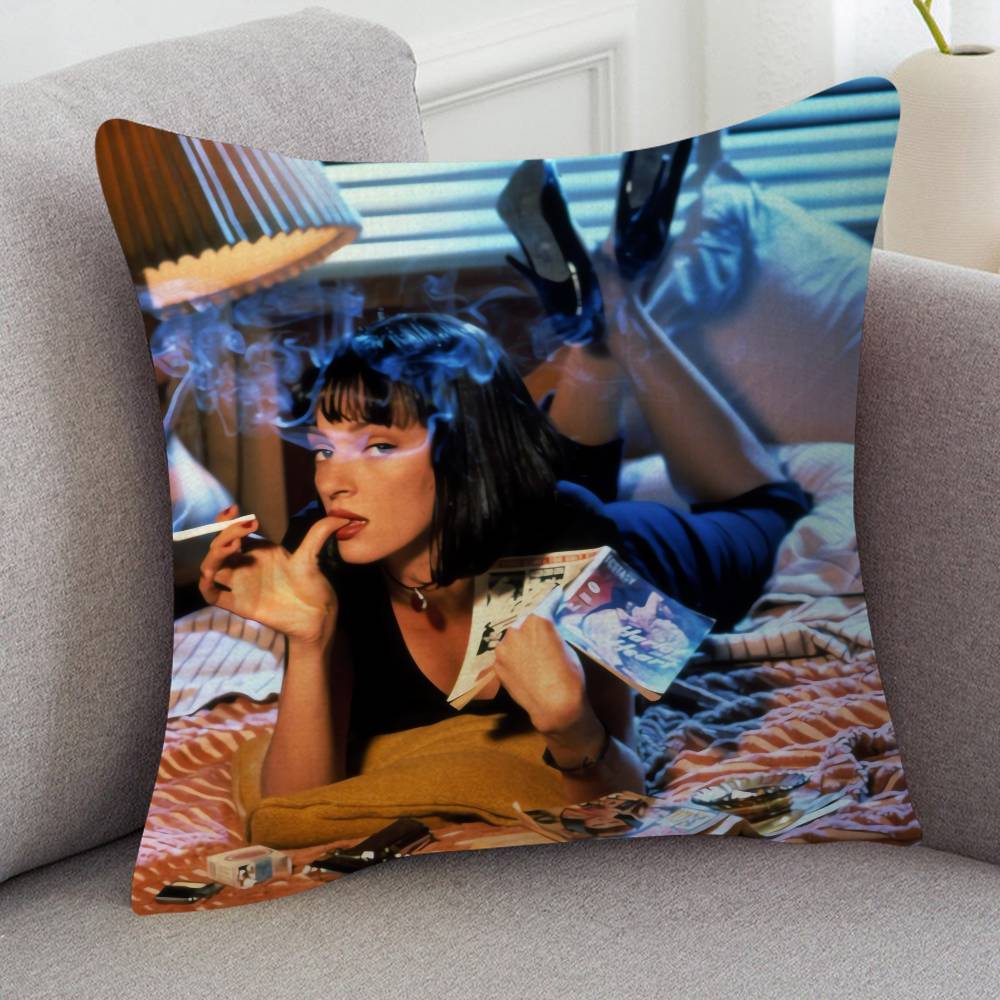 Movie Pulp Fiction Pillow Case Soft Double Sided Print Sofa Cushion Cover Throw Pillow Covers
