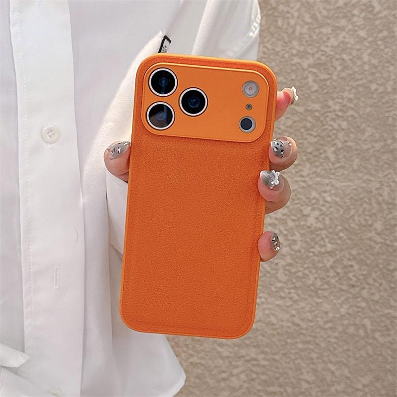 Lychee Pattern Leather TPU Frame Shockproof Case For iPhone 17 Air 16 15 14 Plus 13 12 11 17Pro Max 16E Solid Color Cover