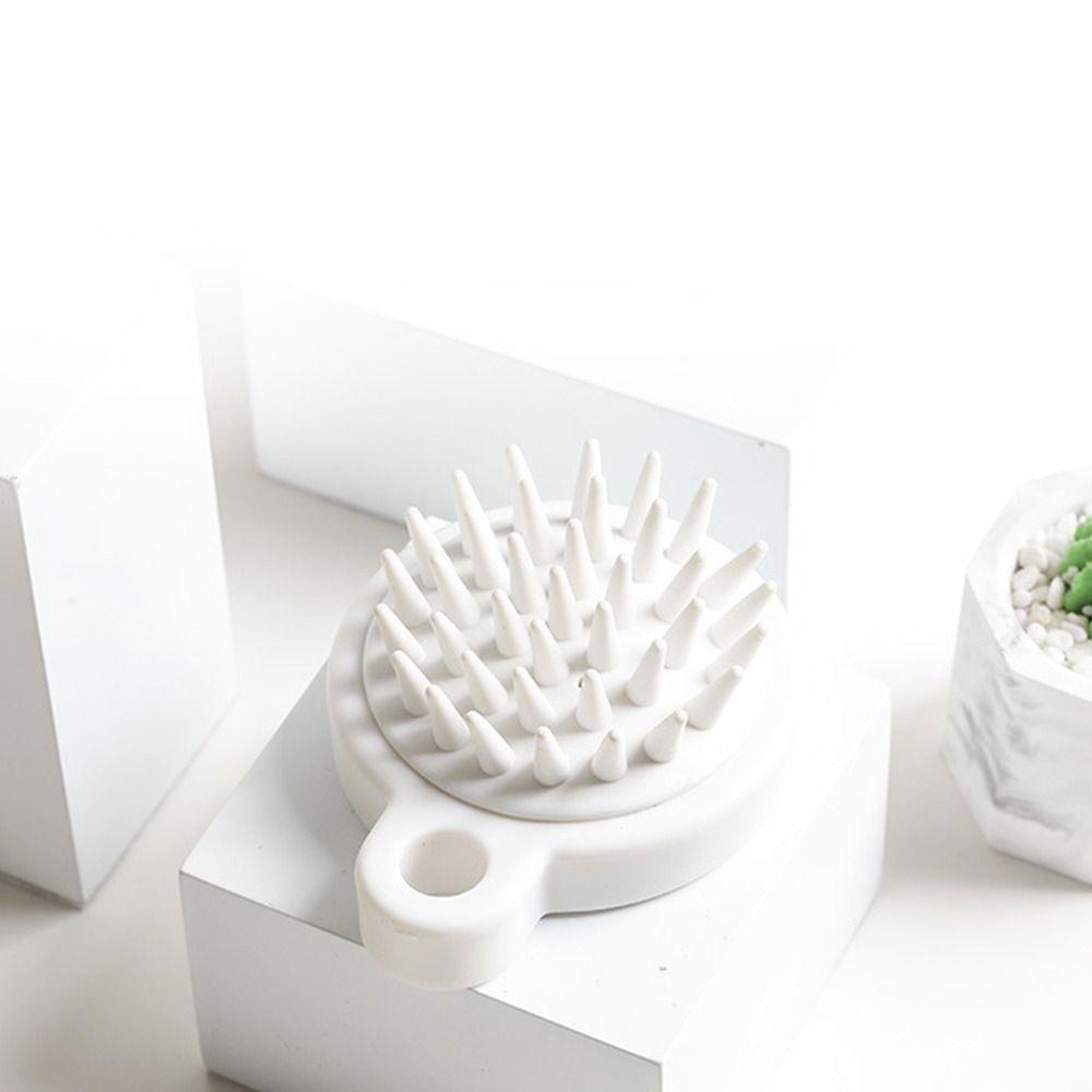 Comfortable Hair Washing Comb Soft Scalp Massage Brush Handheld Silicone Shampoo Brush  Women Men