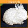 Crystal Bunny Sculpture Handmade Resin Figurine For Office And Celebration