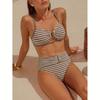 Women S Striped Split Bikini Set Sexy Beach Swimwear