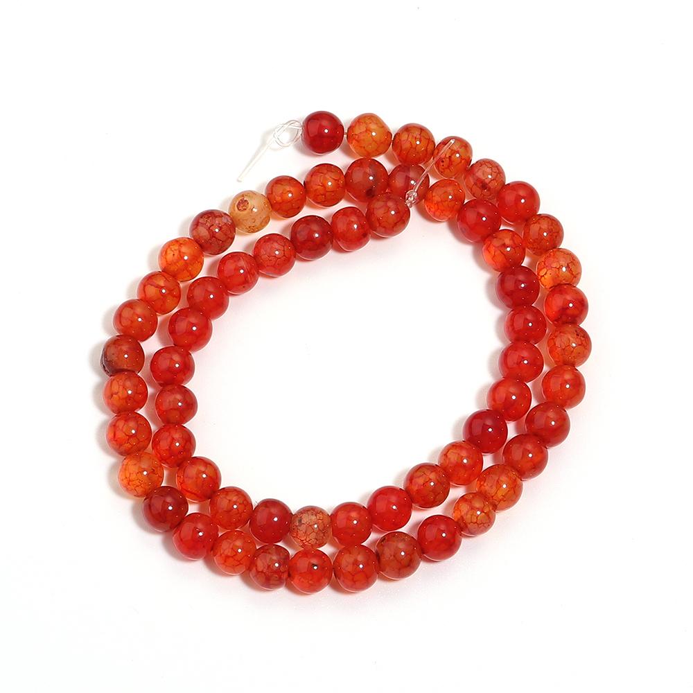 1 Strand 6/8/10mm Natural Stone Red Dragon Agate Beads Round Loose Beads For Jewelry Making DIY Bracelets Necklace Accessories