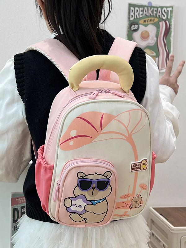 Lightweight Cute Cartoon Animal Backpack for Boys & Girls Aged 3-6 with Spine Support and Weight Reduction