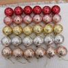 6pcs Shatterproof Electroplated Hanging Balls 6cm Xmas Tree Pendants  Holiday Party Ornament