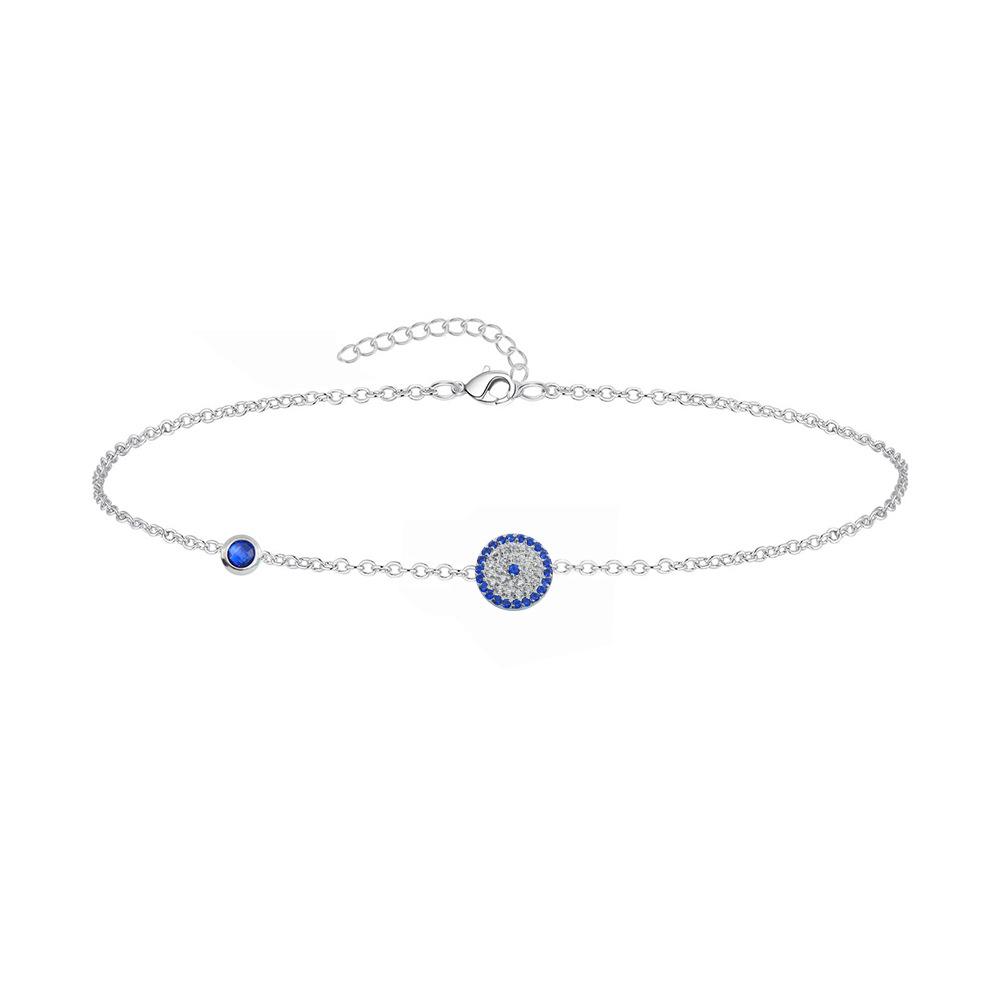 Evil Eye Circle Blue Eye Bracelet for Women Geometric Korean Style  Jewelry Supply