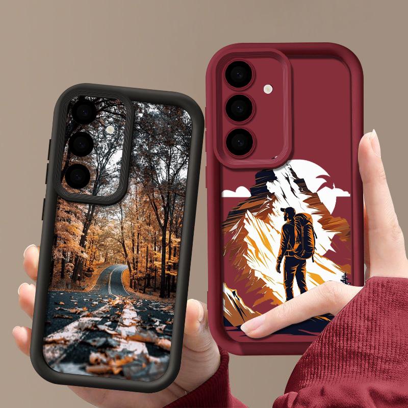 Mountain Road Print Case For Samsung A57 A37 A27 A17 S26 Ultra S25 FE A56 A36 A26 A16 A55 A35 A25 A15 A54 5G S21 S22 S23 S24 Plus Shockproof Cover
