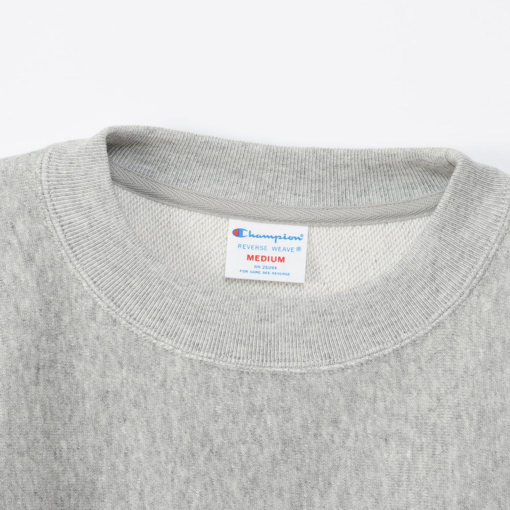 Sweatshirt Long Sleeve Cotton 10oz One Point Logo Reverse Crew Neck Sweatshirt Casual Oxford Gray [Champion] 100% Weave(R) Women's CW-Z001