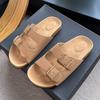 Mode Korea Sommar Retro Chunky Platåsandaler Justerbar Spännerem Bekväma Strandtofflor Mångsidiga Utomhus Casual Flipflops