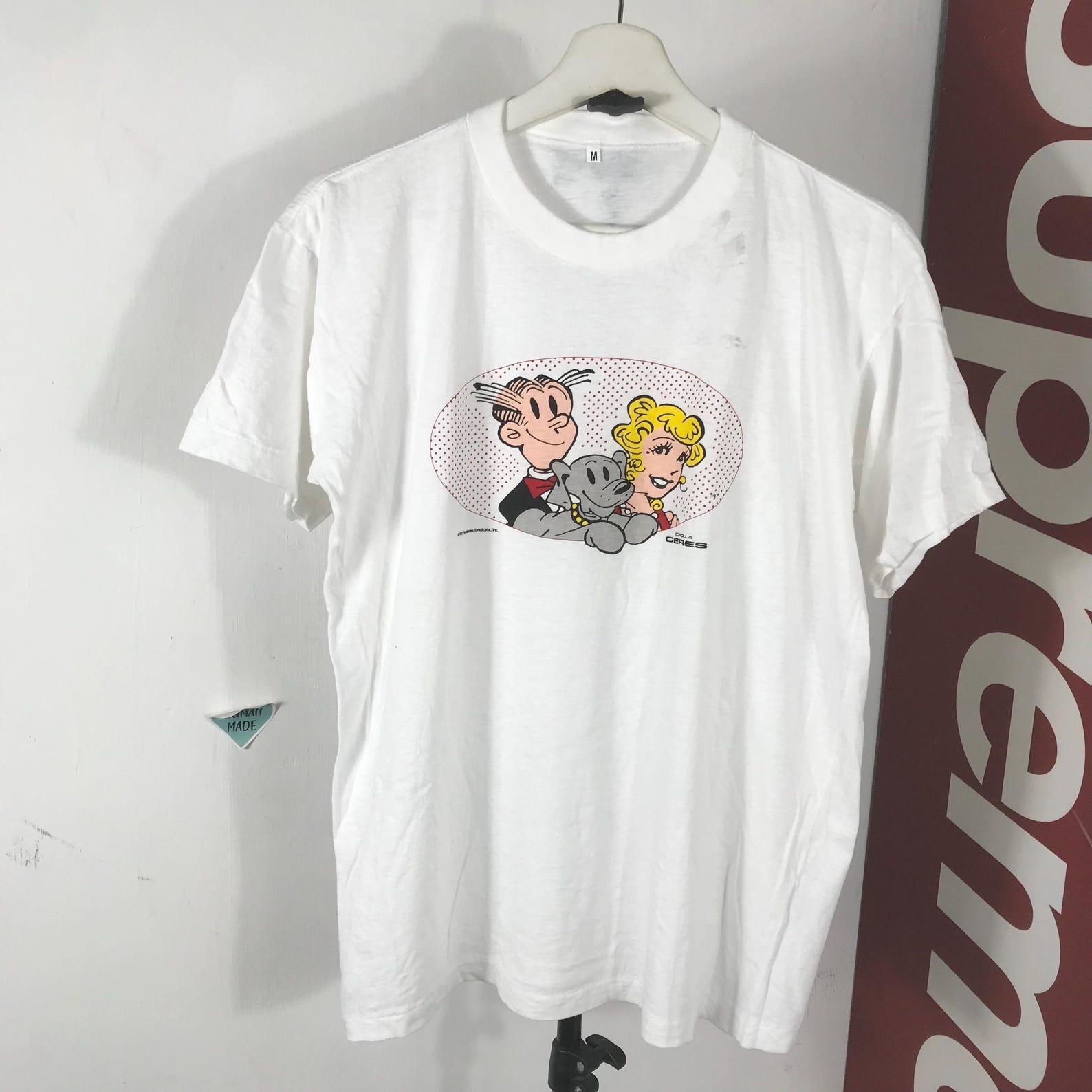 vintage 80s Rare cartoon blondie comic strip chic young cartoonies / sandwich loving husband / promo / film series / daisy and alexander XL
