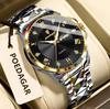 POEDAGAR Fashion Military Men Clock Waterproof Luminous Date Week Man Wristwatch Stainless Steel Quartz Watches Male Reloj