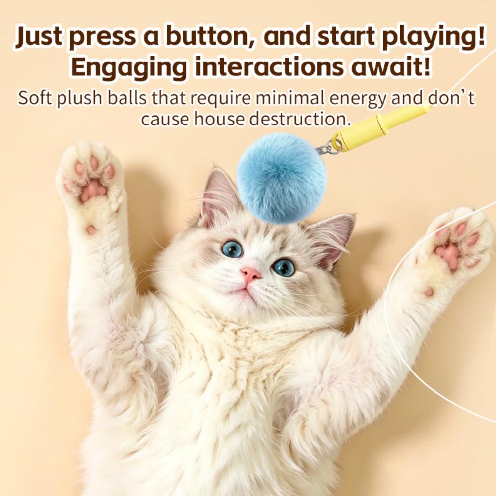 with Retractable Rope Electric Cat Teaser Wand Cat Teaser Launcher Toy Multi Cat Households